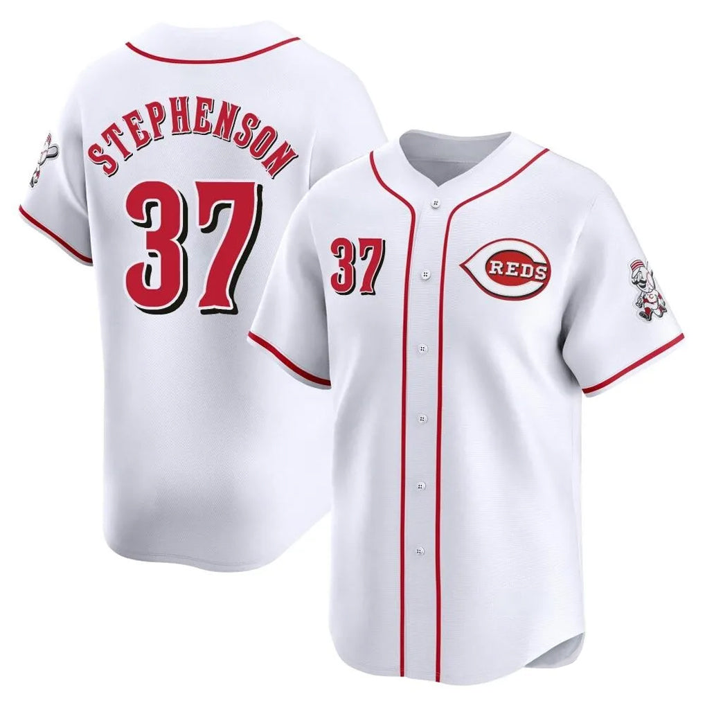 Davalo C.Reds #37 Tyler Stephenson Player White Home Limited Stitched Jerseys