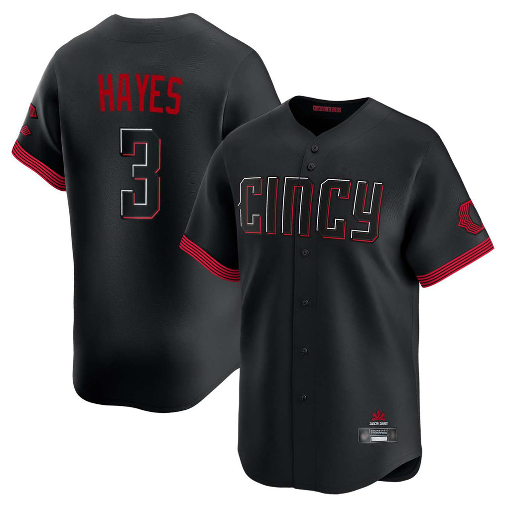 Davalo C.Reds #3 Ke'Bryan Hayes Player Black City Connect Home Limited Stitched Jerseys