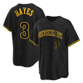 Davalo C.Reds #3 Ke'Bryan Hayes Player Black Snake Skin City Home Stitched Jerseys