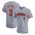 Davalo C.Reds #3 Ke'Bryan Hayes Player Gray Limited Elite Home Stitched Jerseys