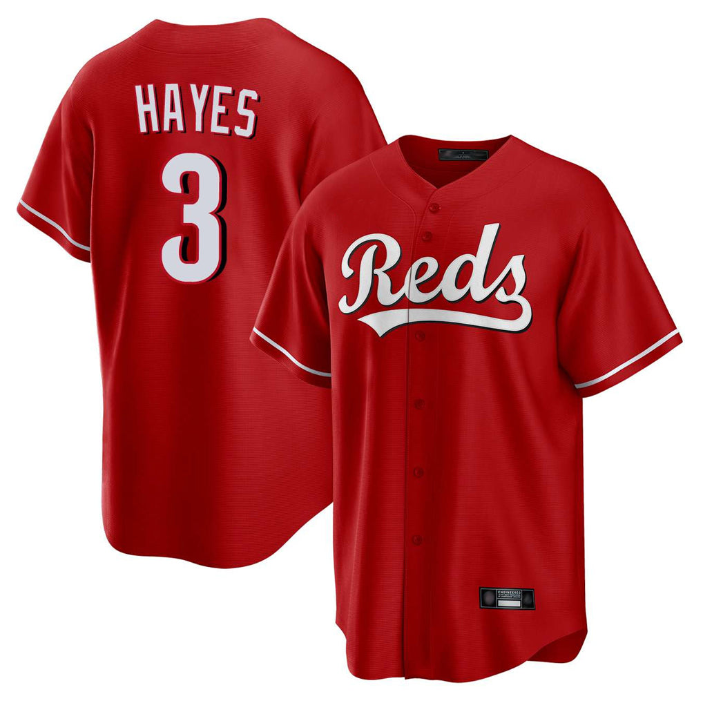 Davalo C.Reds #3 Ke'Bryan Hayes Player Red Home Game Stitched Jerseys