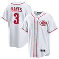 Davalo C.Reds #3 Ke'Bryan Hayes Player White Game Home Stitched Jerseys