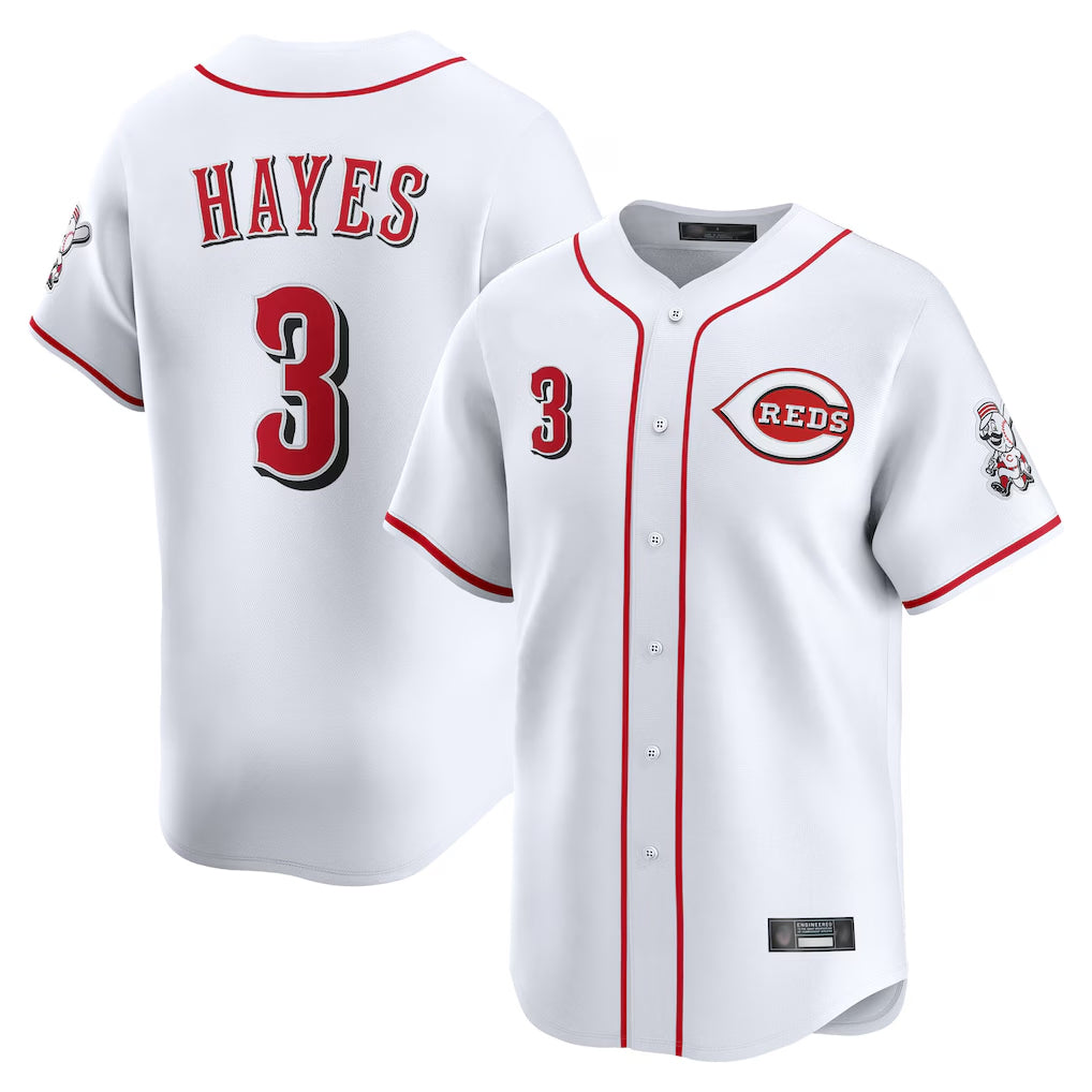 Davalo C.Reds #3 Ke'Bryan Hayes Player White Home Limited Stitched Jerseys