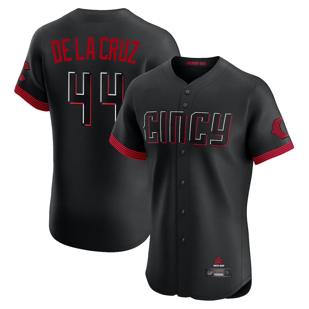 Davalo C.Reds #44 Elly De La Cruz Player Black City Connect Limited Elite Home Stitched Jerseys