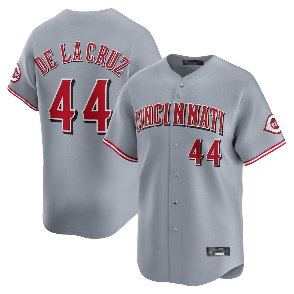 Davalo C.Reds #44 Elly De La Cruz Player Gray Home Limited Stitched Jerseys