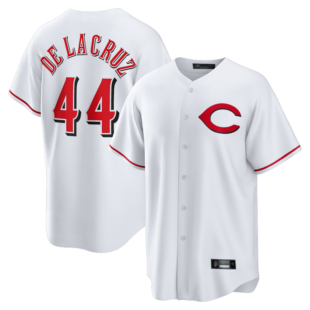 Davalo C.Reds #44 Elly De La Cruz Player White Home Game Stitched Jerseys