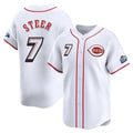 Davalo C.Reds #7 Spencer Steer Player White Speedway Classic Home Limited Stitched Jerseys