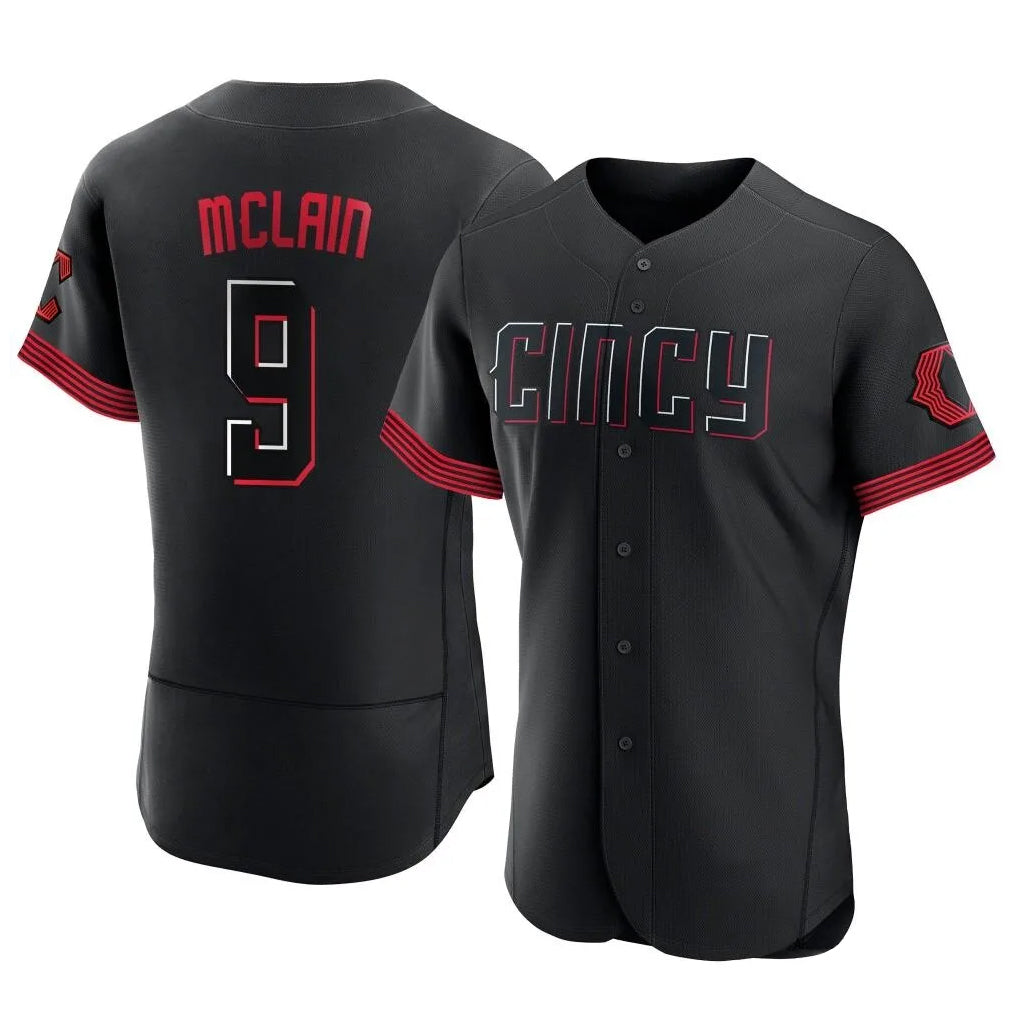 Davalo C.Reds #9 Matt McLain Player Black City Connect Limited Elite Home Stitched Jerseys