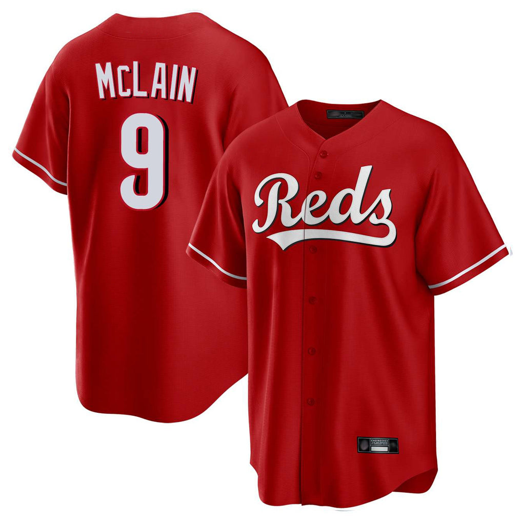 Davalo C.Reds #9 Matt McLain Player Red Home Game Stitched Jerseys