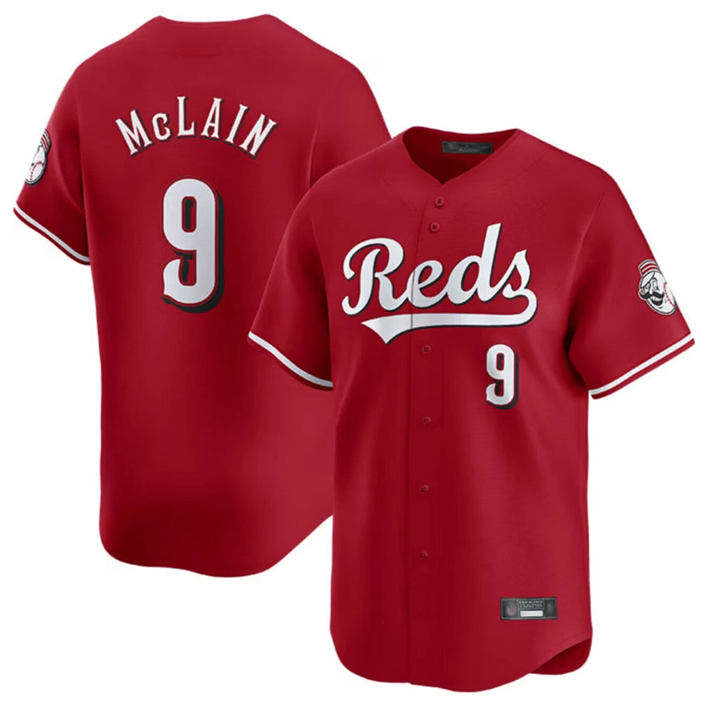 Davalo C.Reds #9 Matt McLain Player Red Home Limited Stitched Jerseys