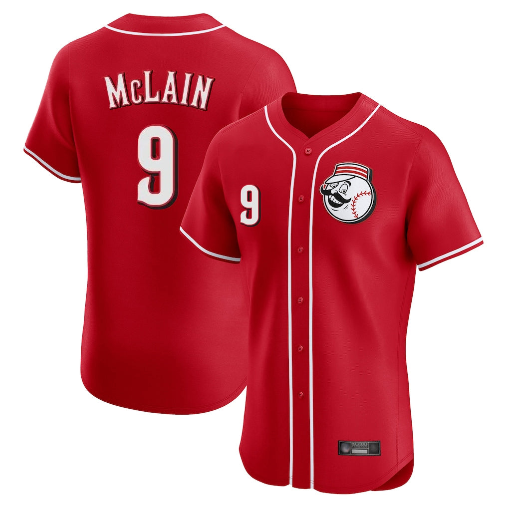 Davalo C.Reds #9 Matt McLain Player Red Limited Elite Home Game Stitched Jerseys