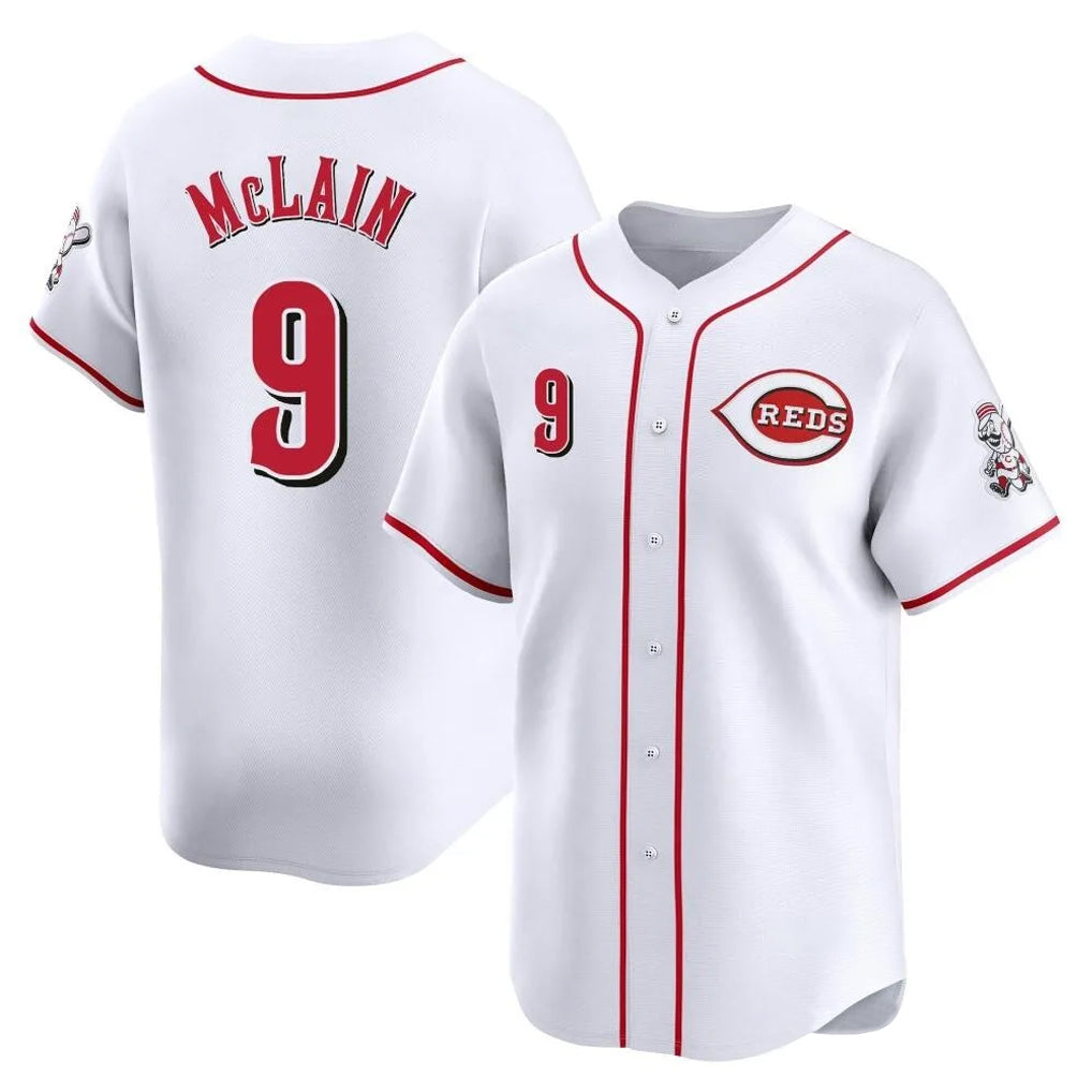 Davalo C.Reds #9 Matt McLain Player White Home Limited Stitched Jerseys