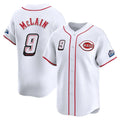Davalo C.Reds #9 Matt McLain Player White Speedway Classic Home Limited Stitched Jerseys