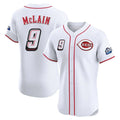 Davalo C.Reds #9 Matt McLain Player White Speedway Classic Limited Elite Home Stitched Jerseys