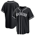 Davalo C.Rockies Black Fashion Out Home Game Blank Player Stitched Jerseys