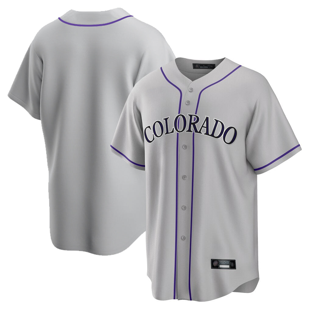 Davalo C.Rockies Gray Game Home Blank Player Stitched Jerseys