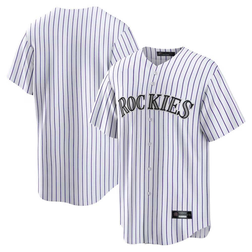 Davalo C.Rockies White Game Home Blank Player Stitched Jerseys
