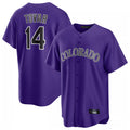 Davalo C.Rockies #14 Ezequiel Tovar Player Purple Game Home Stitched Jerseys