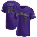 Davalo C.Rockies #14 Ezequiel Tovar Player Purple Limited Elite Home Stitched Jerseys