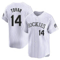 Davalo C.Rockies #14 Ezequiel Tovar Player White Limited Home Stitched Jerseys