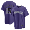 Davalo C.Rockies #15 Hunter Goodman Player Purple Game Home Stitched Jerseys