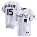 Davalo C.Rockies #15 Hunter Goodman Player White Limited Home Stitched Jerseys