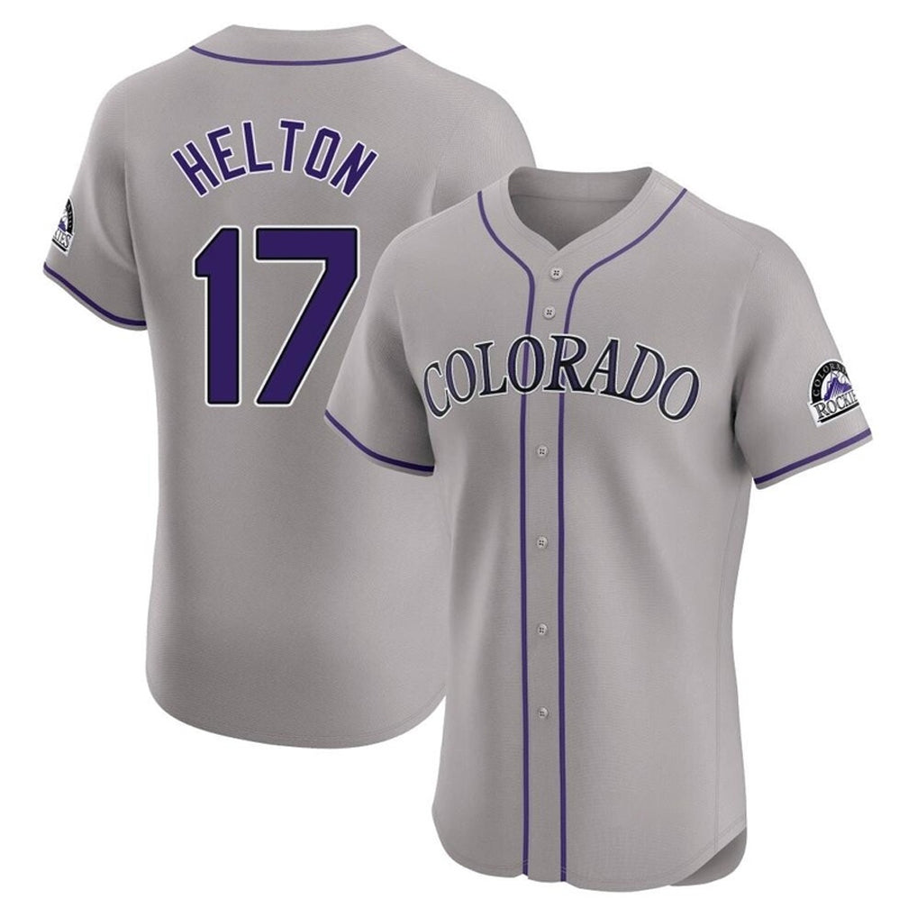 Davalo C.Rockies #17 Todd Helton Player Gray Limited Elite Home Stitched Jerseys