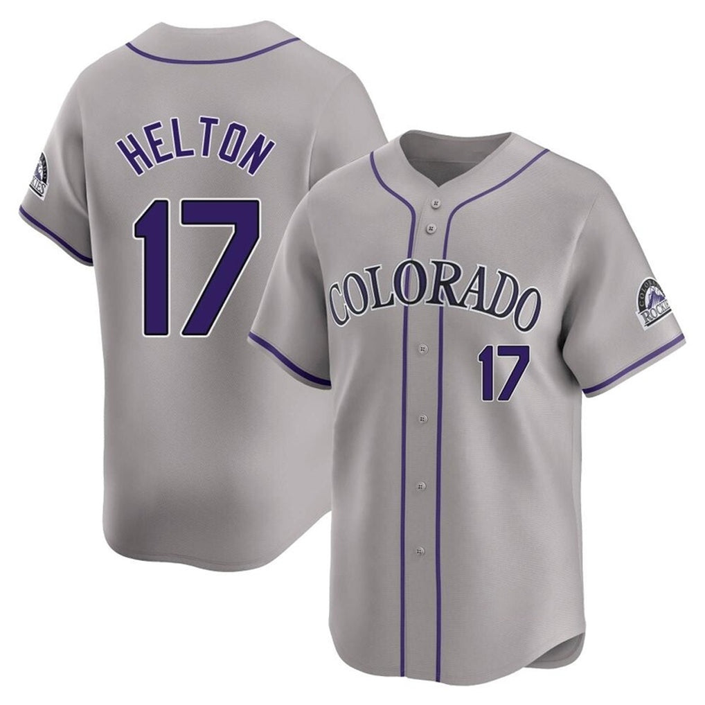 Davalo C.Rockies #17 Todd Helton Player Gray Limited Home Stitched Jerseys