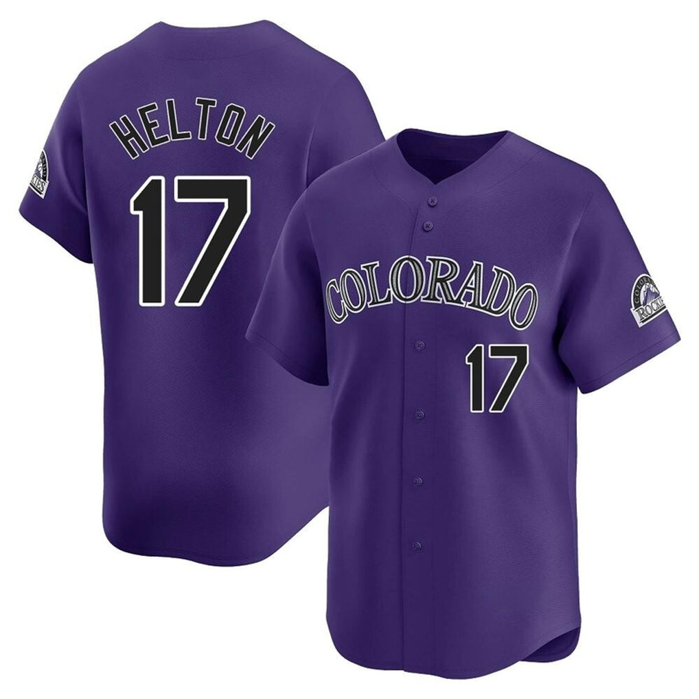 Davalo C.Rockies #17 Todd Helton Player Purple Limited Home Stitched Jerseys
