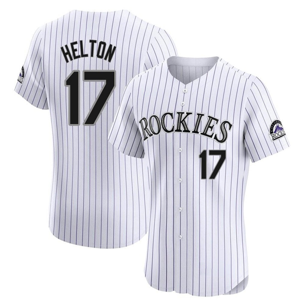 Davalo C.Rockies #17 Todd Helton Player White Limited Elite Home Stitched Jerseys