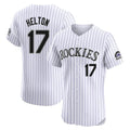 Davalo C.Rockies #17 Todd Helton Player White Limited Elite Home Stitched Jerseys