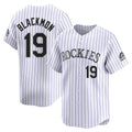 Davalo C.Rockies #19 Charlie Blackmon Player White Limited Home Stitched Jerseys