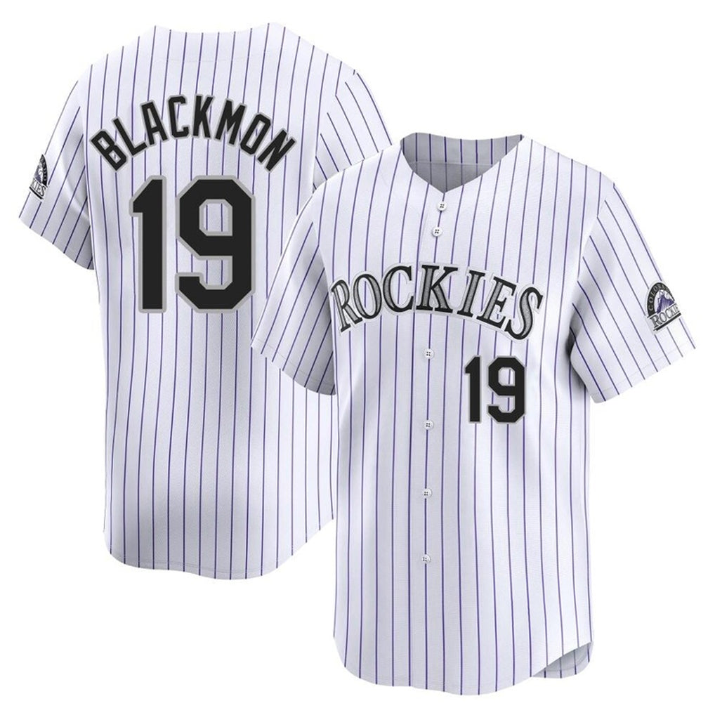 Davalo C.Rockies #19 Charlie Blackmon Player White Limited Home Stitched Jerseys