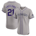 Davalo C.Rockies #21 Kyle Freeland Player Gray Limited Elite Home Stitched Jerseys