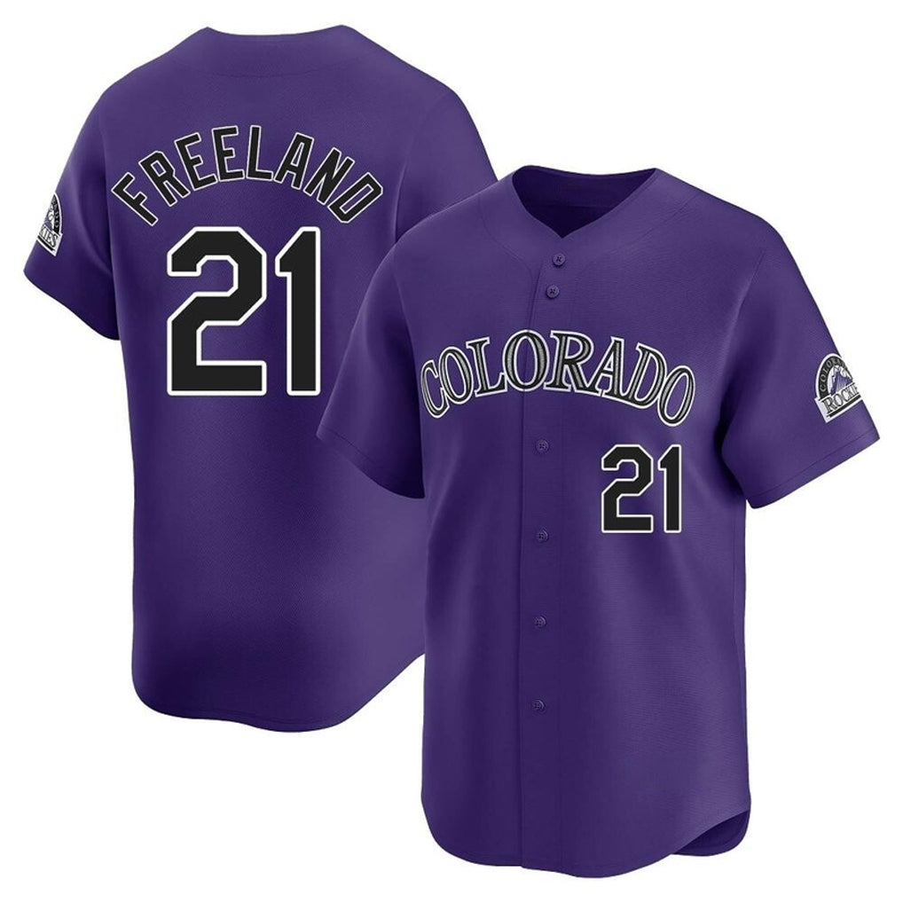 Davalo C.Rockies #21 Kyle Freeland Player Purple Limited Home Stitched Jerseys