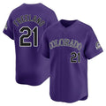 Davalo C.Rockies #21 Kyle Freeland Player Purple Limited Home Stitched Jerseys
