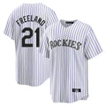 Davalo C.Rockies #21 Kyle Freeland Player White Game Home Stitched Jerseys