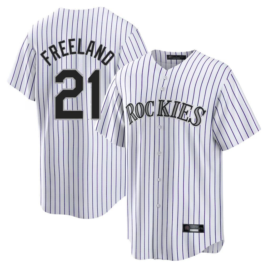 Davalo C.Rockies #21 Kyle Freeland Player White Game Home Stitched Jerseys
