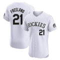 Davalo C.Rockies #21 Kyle Freeland Player White Limited Elite Home Stitched Jerseys