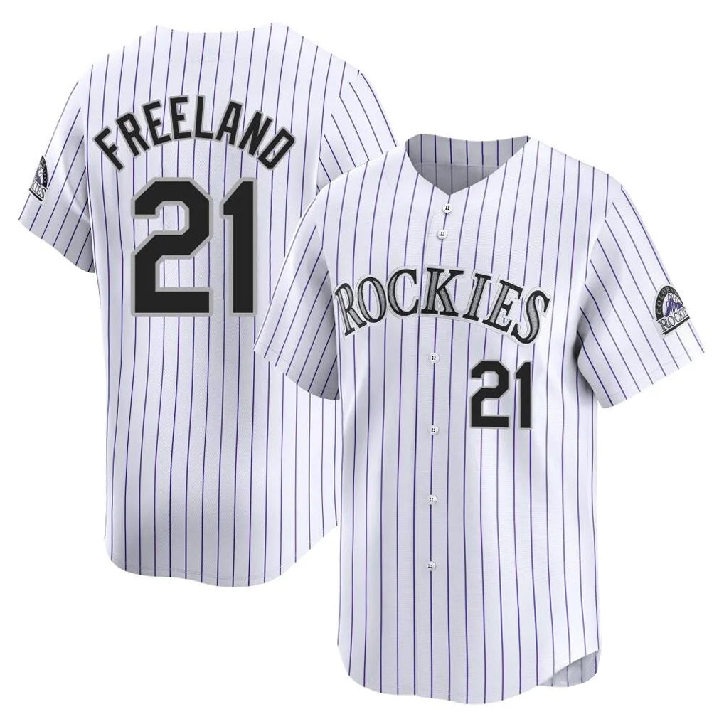 Davalo C.Rockies #21 Kyle Freeland Player White Limited Home Stitched Jerseys