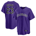 Davalo C.Rockies #23 Kris Bryant Player Purple Game Home Stitched Jerseys