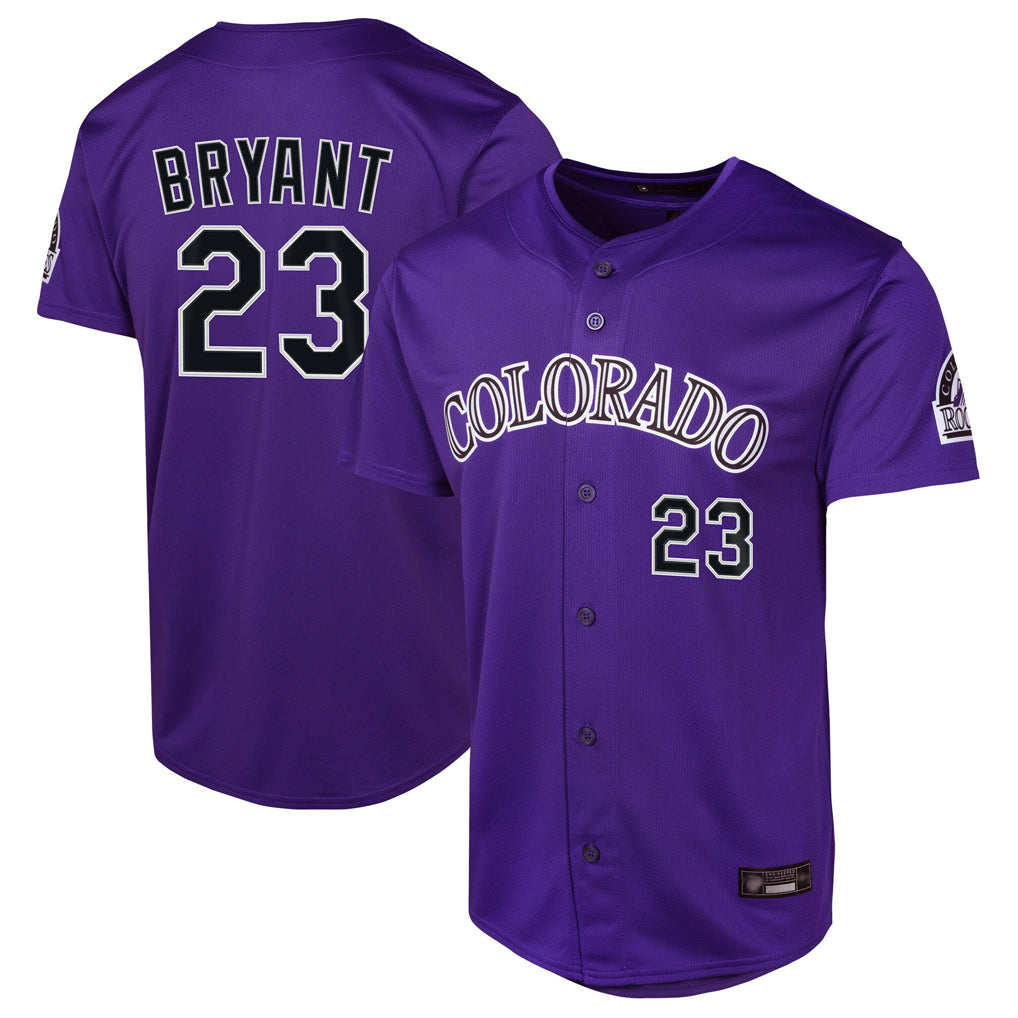 Davalo C.Rockies #23 Kris Bryant Player Purple Limited Home Game Stitched Jerseys