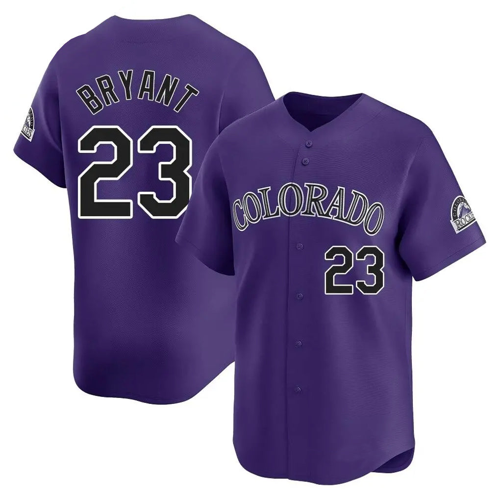 Davalo C.Rockies #23 Kris Bryant Player Purple Limited Home Stitched Jerseys