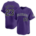 Davalo C.Rockies #23 Kris Bryant Player Purple Limited Home Stitched Jerseys