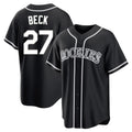 Davalo C.Rockies #27 Jordan Beck Player Black Fashion Out Home Game Stitched Jerseys