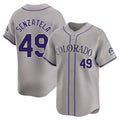 Davalo C.Rockies #49 Antonio Senzatela Player Gray Limited Home Stitched Jerseys