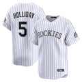 Davalo C.Rockies #5 Matt Holliday Player White Limited Home Stitched Jerseys