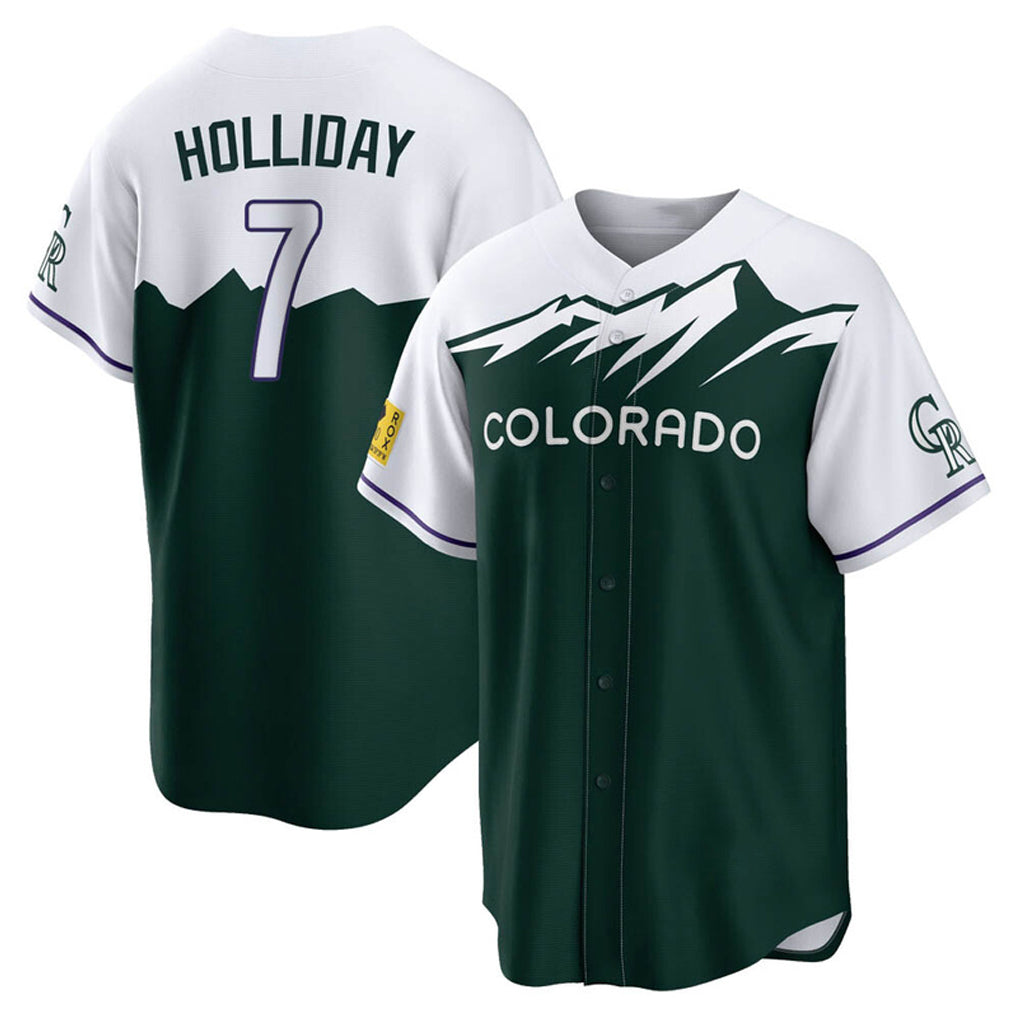 Davalo C.Rockies #7 Matt Holliday Player Green City Connect Home Game Stitched Jerseys