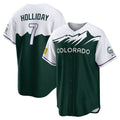 Davalo C.Rockies #7 Matt Holliday Player Green City Connect Home Game Stitched Jerseys