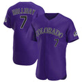 Davalo C.Rockies #7 Matt Holliday Player Purple Limited Elite Home Stitched Jerseys